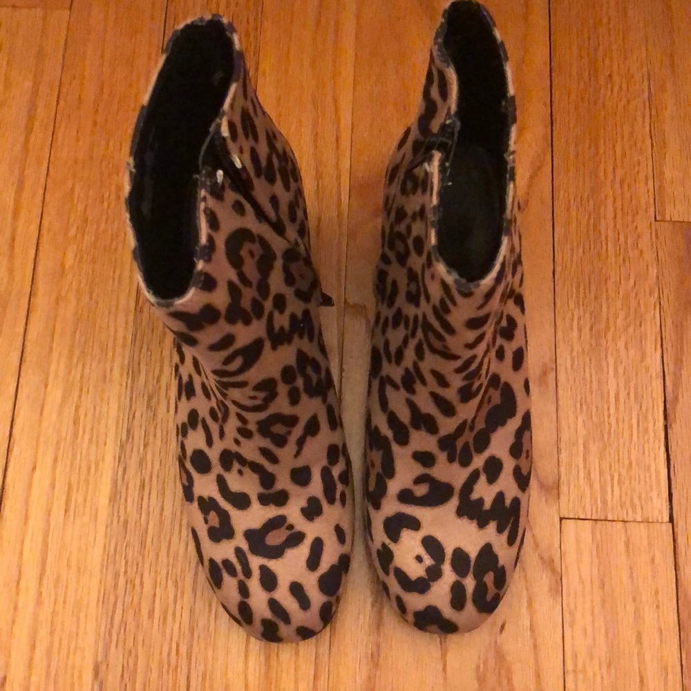 Time and Tru leopard booties. Worn once.